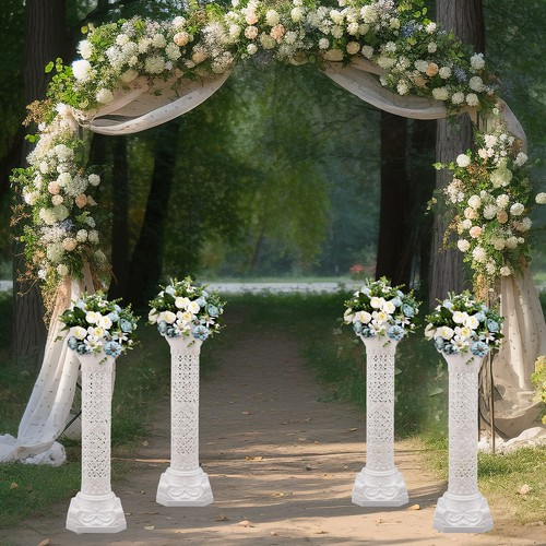 4pcs white wedding roman - 4pcs,