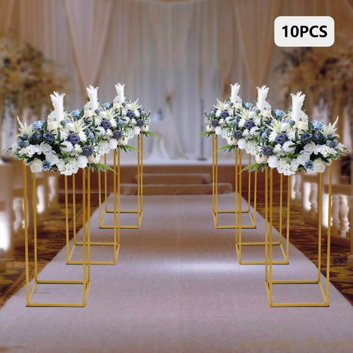 6in 10pcs tall gold metal - 23.6in,