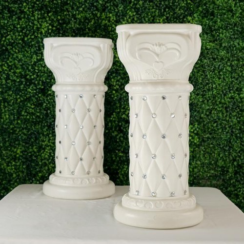 White french columns - white,